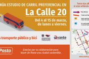 Continuará Estudio de Carril Preferencial en la Calle 20